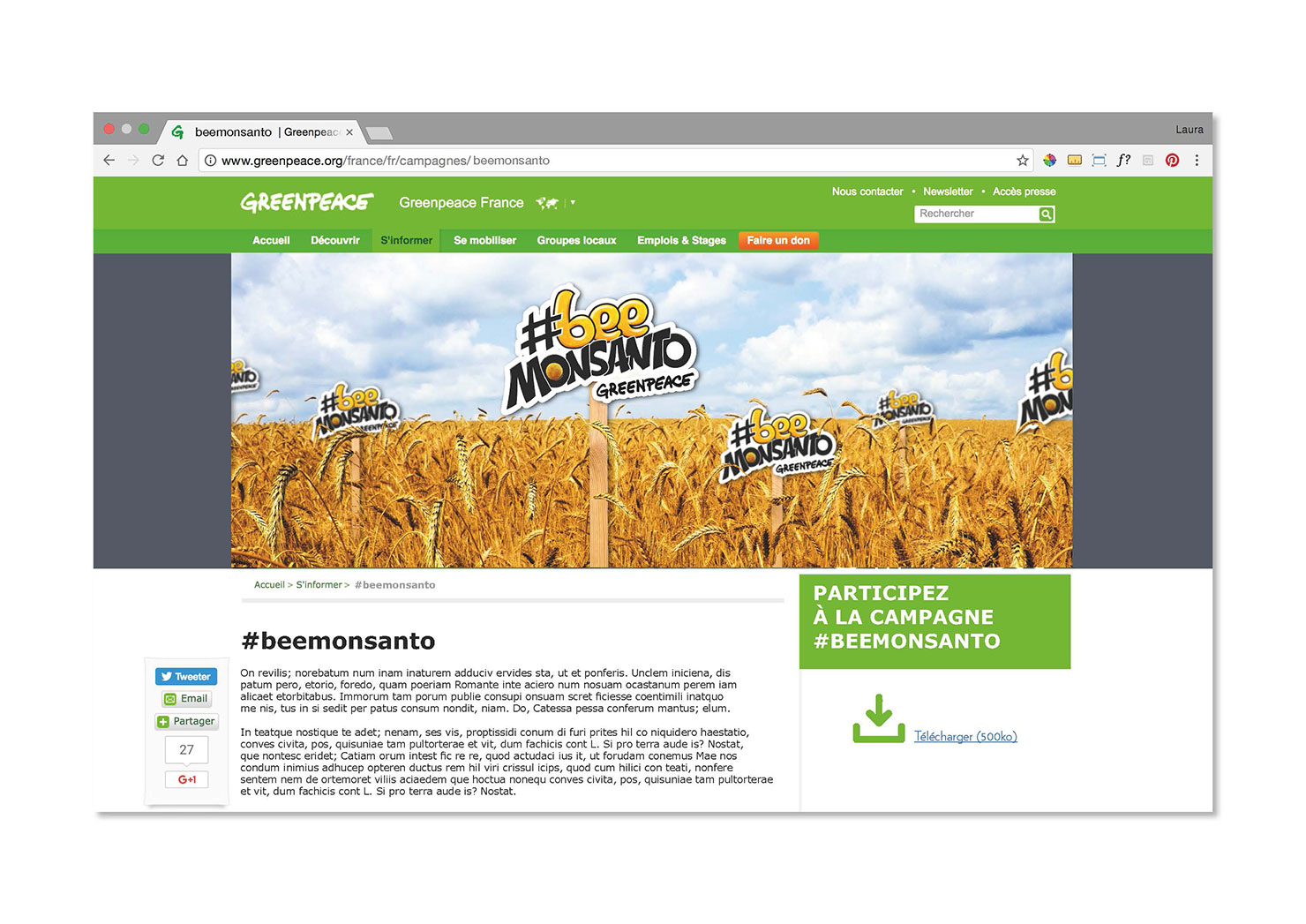Bee Monsanto - Miel Pops Kellog's - Présentation page 20