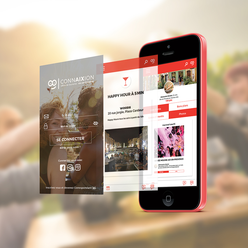 Connaixion - Application Mobile - Office du tourisme d'Aix-en-Provence - Téléphone