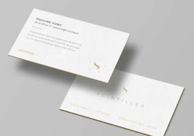Scintillea - Wedding Planner - Mockup carte de visite