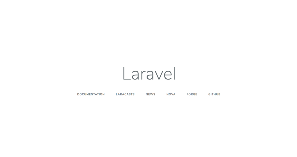 Screenshot Homepage Laravel